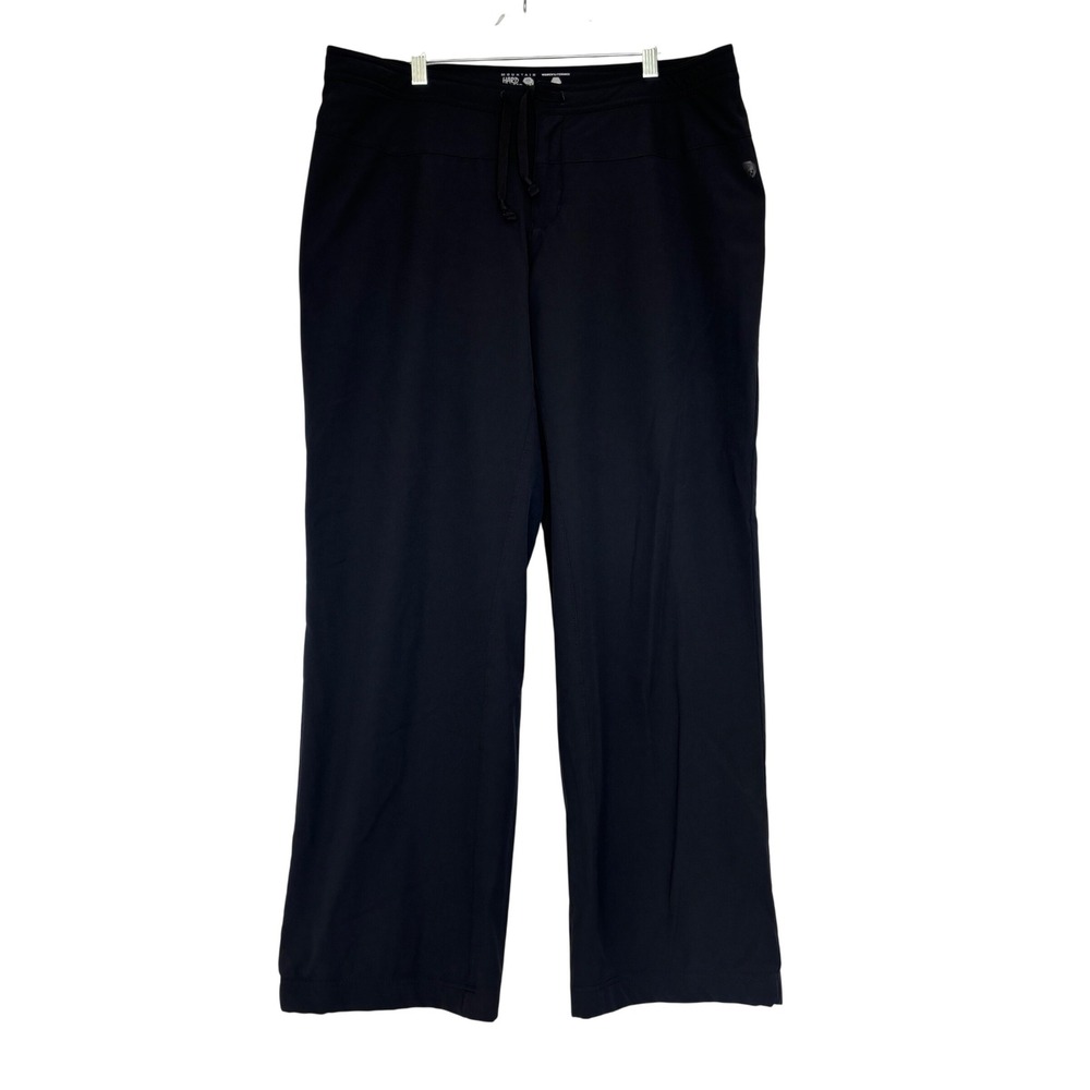 Mountain Hardwear Fleece Lined Hiking Pants Black Womens 16/32 Stretch Outdoors